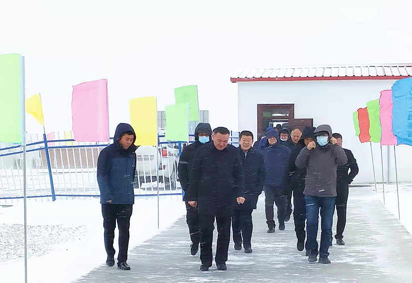 阿勒泰地委、行署帶隊的觀(guān)摩團一行60余人到達北園春多胎羊產(chǎn)業(yè)園_副本.jpg